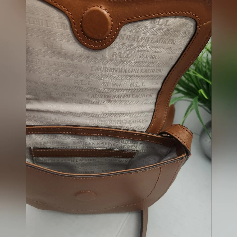 Ralph Lauren Bag Brown Crossbody Saddle Bag